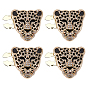 Boutons de manchette en strass alliage, leopard