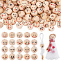 200 шт. 20 стили бусины из дерева лотоса с принтом, круглый с улыбающимся лицом