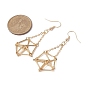 Brass Erring Hooks with Tray, Blank Macrame Pouch Beads Holder Earring Settings