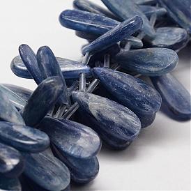 Натуральный кианит / цианит / бусины с каплевидным дистеном