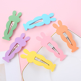 Cute Rabbit Plastic Snap Hair Clips, Hair Accessories for Women and Girls