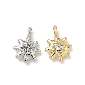 Подвески из сплава и страза, солнечные чары, без свинца и без кадмия, стойки покрытие