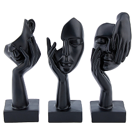 3 шт. 3 стили смоляные абстрактные украшения для лица, для украшения домашнего офиса