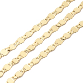 Латунные цепи с конским глазом, стойки покрытие, без кадмия и без свинца, долговечный, пайки, с катушкой