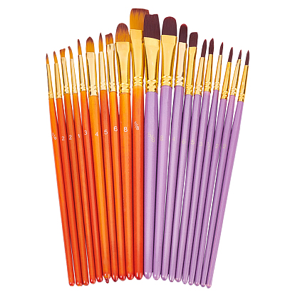 2 сумки 2 цвета нейлоновые кисти для рисования, с деревянной ручкой