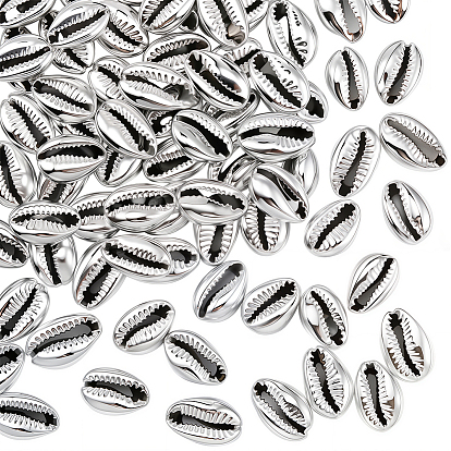 80 шт. гальванизированные натуральные бусины из ракушек каури