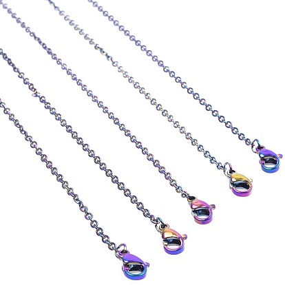 Stainless Steel Cable Chain Necklace, for Beadable Necklace Making