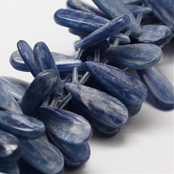 Натуральный кианит / цианит / бусины с каплевидным дистеном