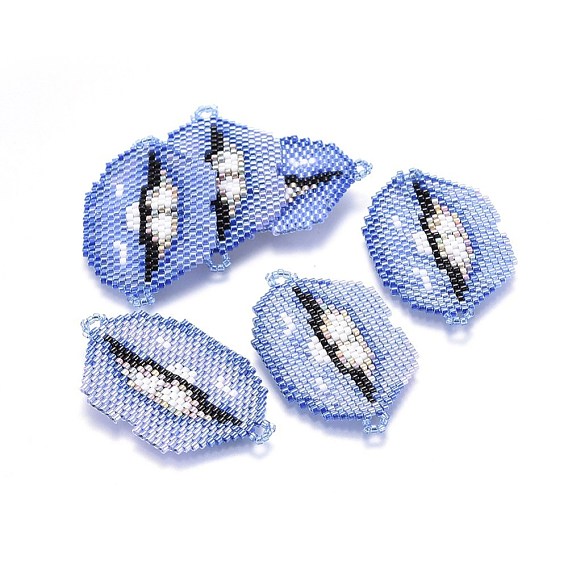 MIYUKI & TOHO Handmade Japanese Seed Beads Links, Loom Pattern, Lip