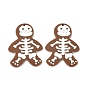 Christmas Theme 3D Printed Resin Pendants, DIY Earring Accessories, Skull, White