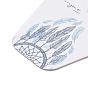 100Pcs Woven Web/Net with Feather Print Paper Jewelry Display Cards, for Earrings and Necklaces Display