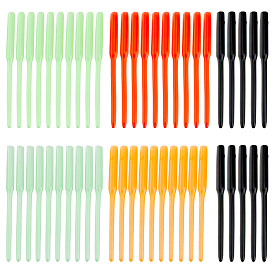 50Pcs 5 Colors PVC Fishline Fluorescent Tube, Fishing Lure Protective Tubes