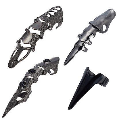 8 шт. 4 стили кольца из сплава, полная защита пальцев, гибкое кольцо для суставов пальцев