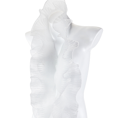 10 ярдов полиэстеровой плиссированной кружевной отделки, кружевная лента с рюшами для аксессуаров к одежде