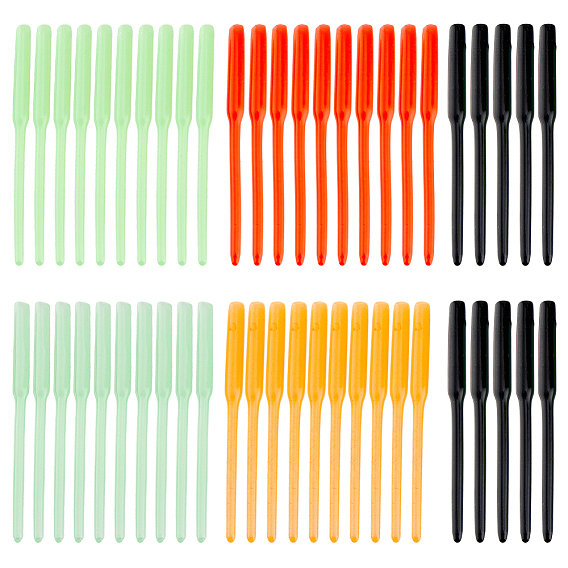 50Pcs 5 Colors PVC Fishline Fluorescent Tube, Fishing Lure Protective Tubes