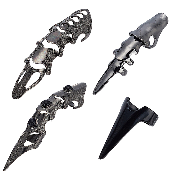 8 шт. 4 стили кольца из сплава, полная защита пальцев, гибкое кольцо для суставов пальцев