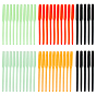 50Pcs 5 Colors PVC Fishline Fluorescent Tube, Fishing Lure Protective Tubes