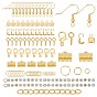 Jewelry Findings Sets, with Alloy Lobster Claw Clasps, Brass Earring Hooks, Iron Bead Tips, Open Jump Rings and Folding Crimp Ends