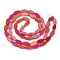 Electroplate Transparent Glass Beads Strands, AB Color Plated, Faceted, Rice