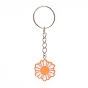 Flower Acrylic Pendant Keychain, with Iron Finding, for Key Bag Car Pendant Decoration