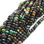 Natural Chrysocolla Beads Strands, Faceted, Rondelle