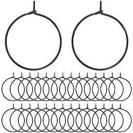 50шт 316л хирургическая нержавеющая сталь серьги-кольца фурнитура, кольца для бокалов вина