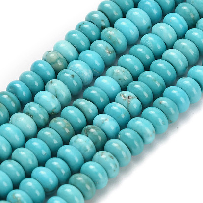 Природные Говлит бисер нитей, рондель, окрашенные