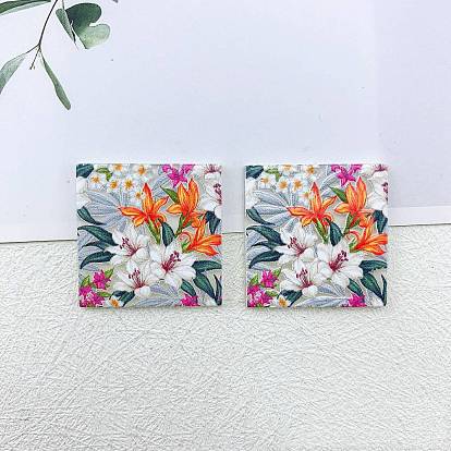 Flower Pattern Acrylic Pendants, Colorful