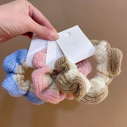 Woolen Knitting Elastic Hair Accessories, for Girls or Women, Scrunchie/Scrunchy Hair Ties