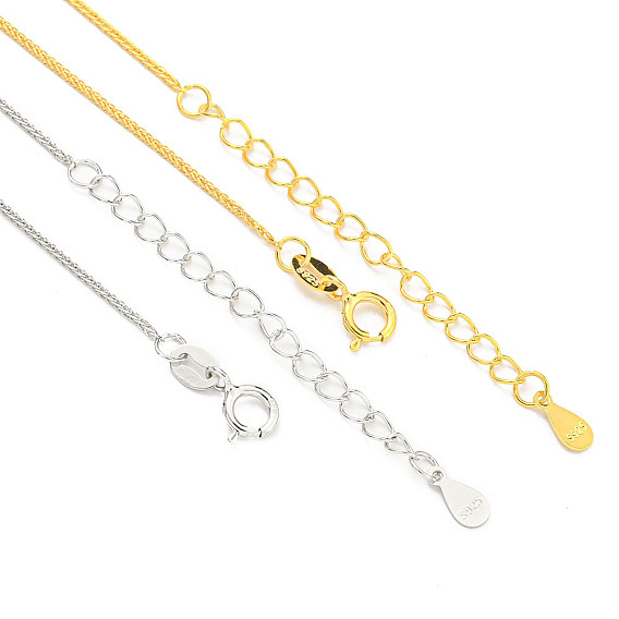 925 стерлингового серебра ожерелья цепи пшеницы