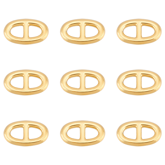 10шт 304 подвески из нержавеющей стали, подвески из темно-синей сетки, газировка / язычок, овальные