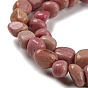 Natural Rhodochrosite Bead Strands, Tumbled Stone, Nuggets