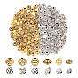 180 шт 12 стиль бусины-распорки сплава тибетского стиля, рондель и биконус, разнообразные