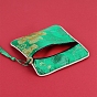 Square Chinese Style Brocade Zipper Bags with Tassel, for Bracelet, Necklace, Random Pattern