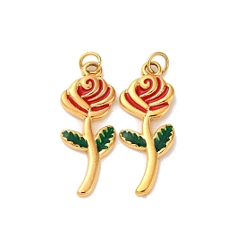 304 нержавеющей стальной эмали подвески, очарование розы, с целью перехода в кольце, ионное покрытие (ip)