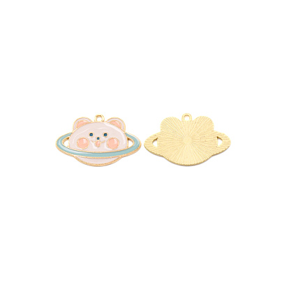 Zinc Alloy Enamel Pendants, Planet Bear