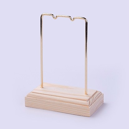 Персик деревянная серьга дисплей, дисплей ювелирных изделий стойки, с железной фурнитурой