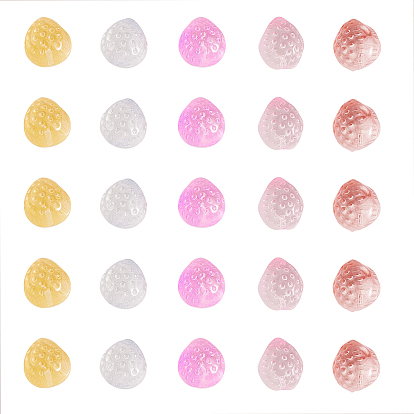 Бусины лэмпворк , половина отверстия, клубника