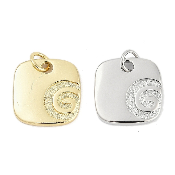 Латунь прелести, квадратных амулеты, без кадмия и без свинца, долговечный, стойки покрытие, с целью перехода в кольце