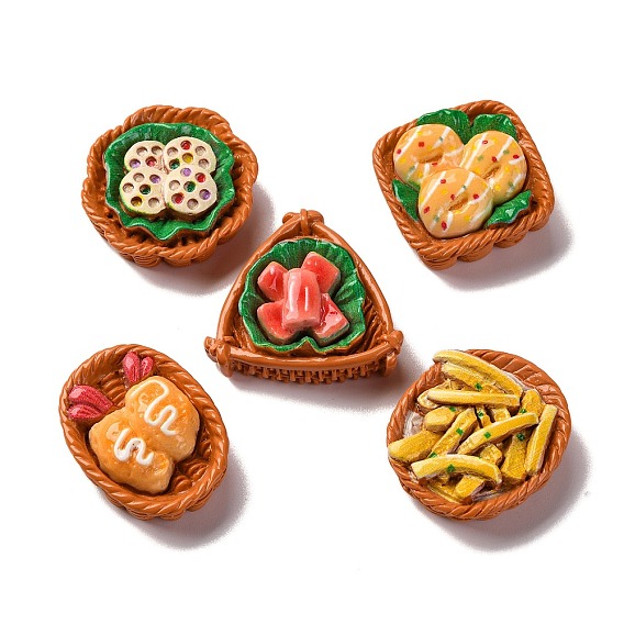 Кабошоны из смолы, коричневые