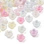 Perles acryliques opaques, éclat doré, fleur