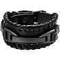 1Мужские браслеты из искусственной кожи с пряжкой из сплава