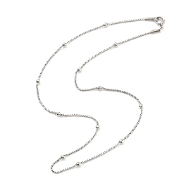 304 Stainless Steel Satellite Chain Necklaces