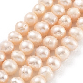 Natural Cultured Freshwater Pearl Beads Strands, Potato