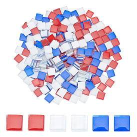 240шт 3 цвета квадратные прозрачные стеклянные кабошоны, мозаичные плитки, для украшения дома или поделок