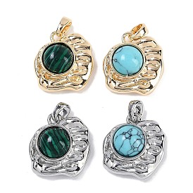 Подвески из синтетической бирюзы/малахита, подвески из латунных самородков