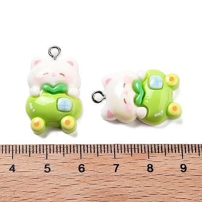 Подвески из смолы в форме кошки, с железной платиной петлей