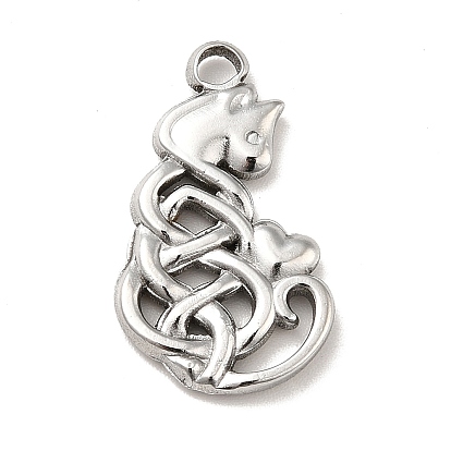Ion Plating(IP) 201 Stainless Steel Pendants, Fox Charms