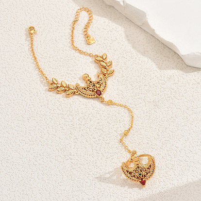 Винтажные латунные браслеты с микропаве из кубического циркония, спутниковые цепочки браслеты для женщин, корона