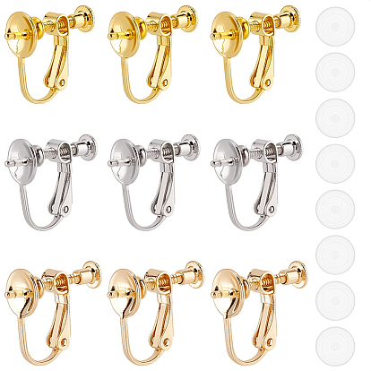 18 шт. 3 цвета детали клипс из латуни, с комфортными силиконовыми подушечками